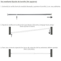 Portavisillos Extensible Oval Blanco 30- 50 cm. (2 Piezas)