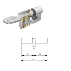 Cilindro Tesa Seguridad T60 /35x35 Niquelado Leva Corta