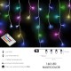 Guirnalda Luces Navidad Cortina Regulables 5x0,7 Metros 160 Leds Luz Multicolor Uso interior / Exterior IP20  Cable Transparente