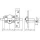 Cerrojo Fac 305-r/ 80-n/ derecha