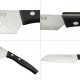 Cuchillo Aspen Santoku Hoja Acero Inoxidable 17 cm. Negro