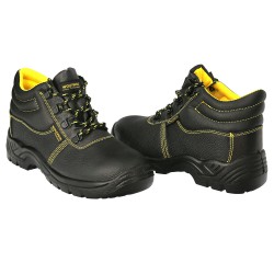 Botas Seguridad S3 Piel Negra Wolfpack  Nº 43 Vestuario Laboral,calzado Seguridad, Botas Trabajo. (Par)