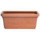 Saturnia Macetero Resina Rectangular, Color Terracota, Resistente, Ideal Exterior, 80x40cm.