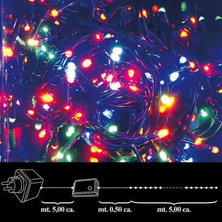 Luces Navidad 100 Leds Color Interior / Exterior Ip44