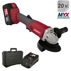 Amoladora A Bateria Litio 20 V. Bateria 4.0 Ah 10.000 R.P.M. Disco Ø 115 mm. Incluye Bateria y Maletin