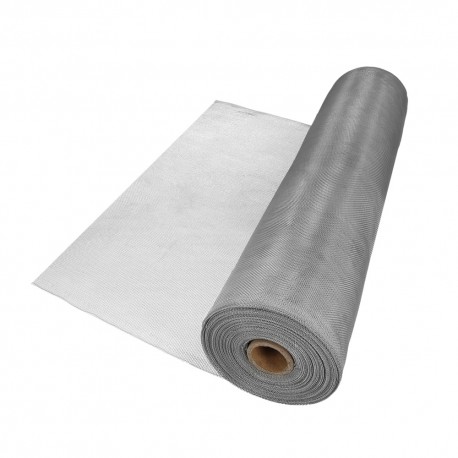 Tela Mosquitera Aluminio 18x14 Ancho 60 cm. Rollo 30 Metros. Malla Mosquitera Aluminio Anti Mosquitos, Antimoscas,