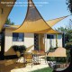 Toldo Vela Sombra Jardin Triangular Beige 5,0 x 5,0 metros.