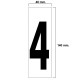 Numero Adhesivo 46x140 mm.   Nº 4